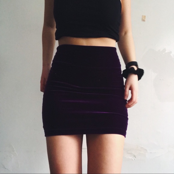 PacSun Dresses & Skirts - Purple Velvet Skirt